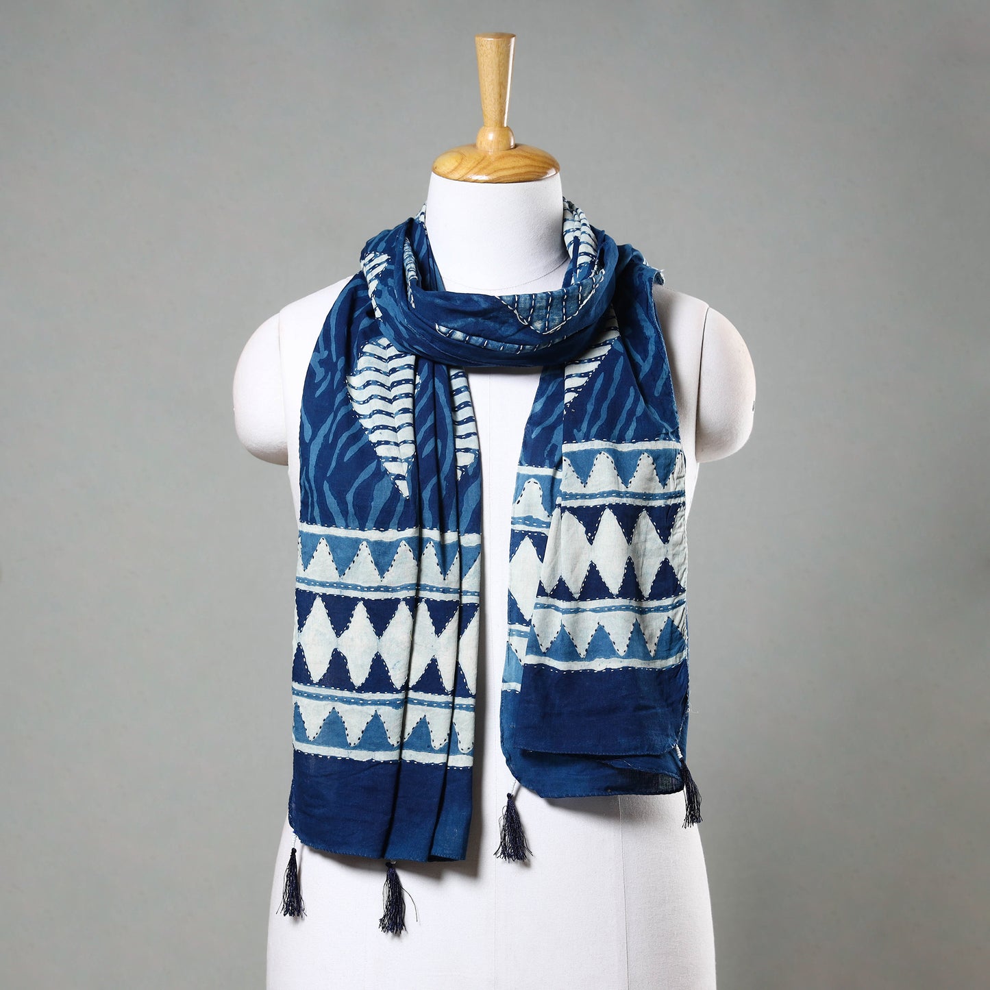 block printed stole