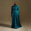 Green - Gamthi Hand Block Print Pure Mul Cotton Saree with Blouse Piece 33
