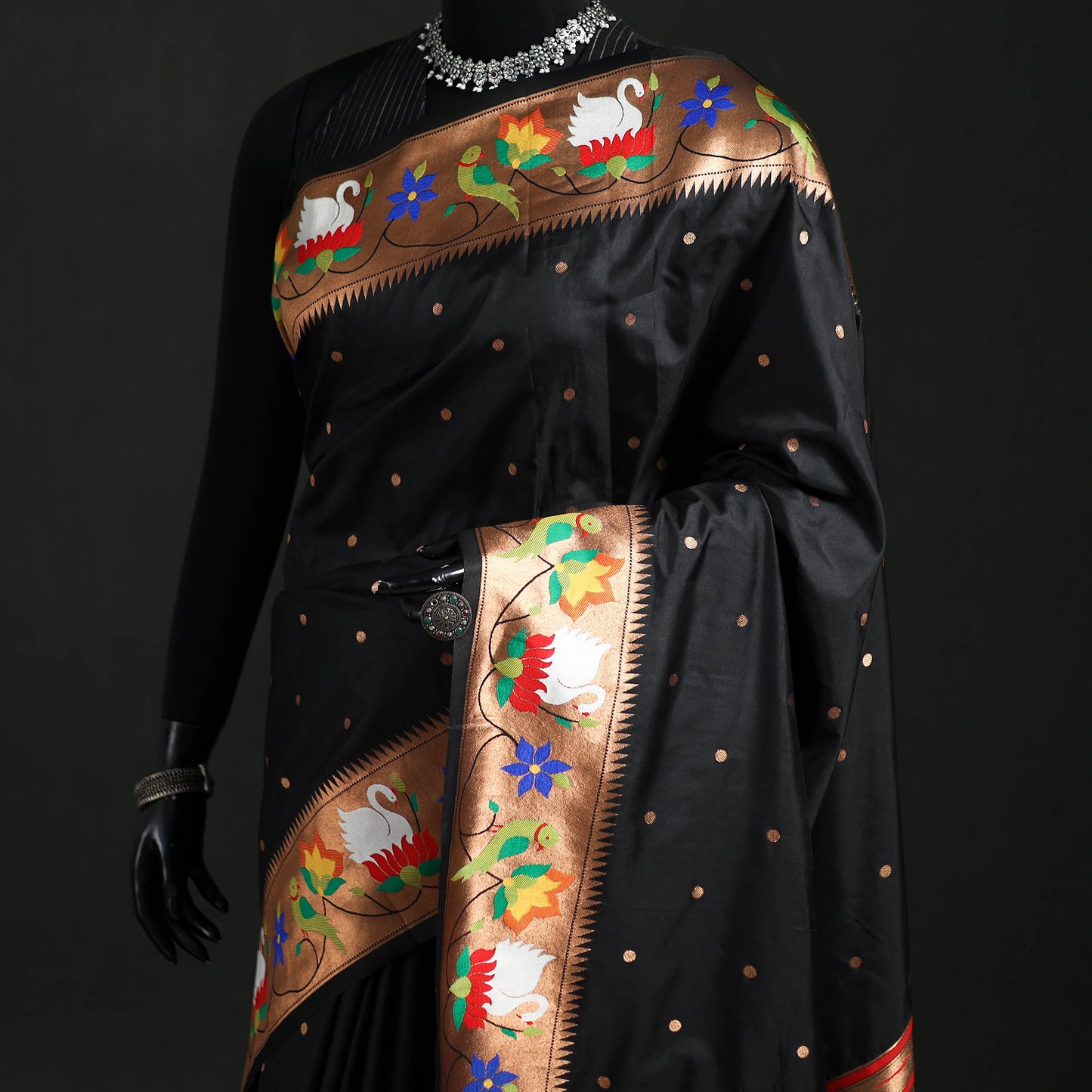 Bangalore Silk Zari Border Saree 12