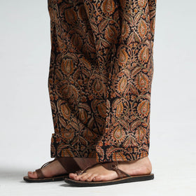 Brown - Kalamkari Block Printed Cotton Elasticated Salwar 17