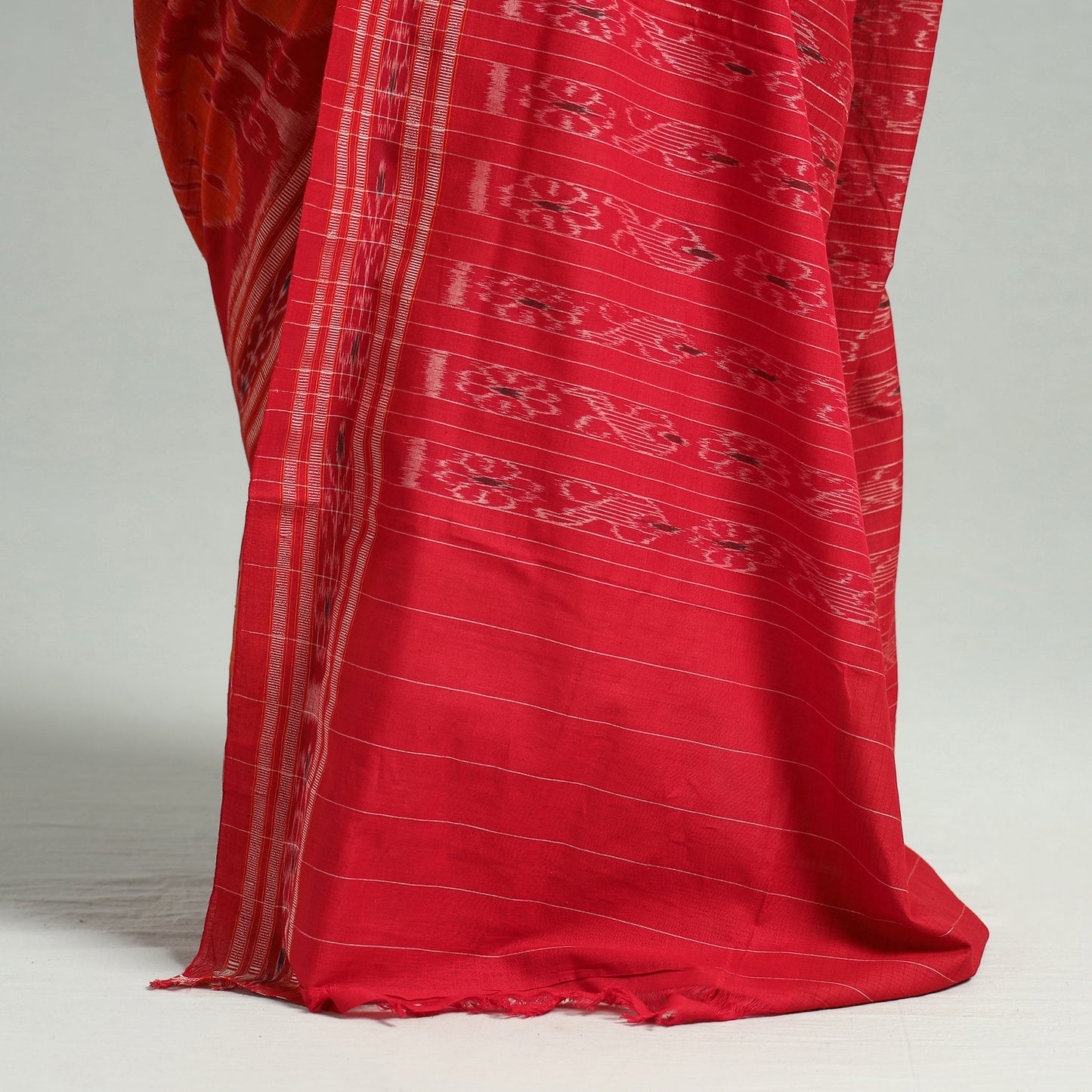 Yellow - Sambalpuri Ikat Weave Handloom Cotton Saree 01