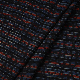 Brown Hand Block Print Cotton Ajrakh Fabric