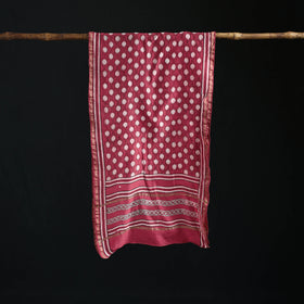 Akola Hand Block Print Chanderi Silk Handloom Stole 04