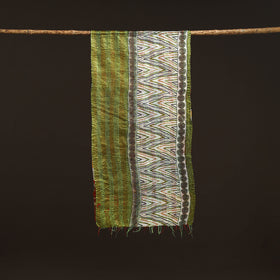 Multicolor - Patchwork Reversible Silk Bengal Hand Kantha Stitch Stole 07