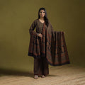 Natural Dyed Hand Block Bagh Print Cotton Suit Set with Dupatta for Women 19