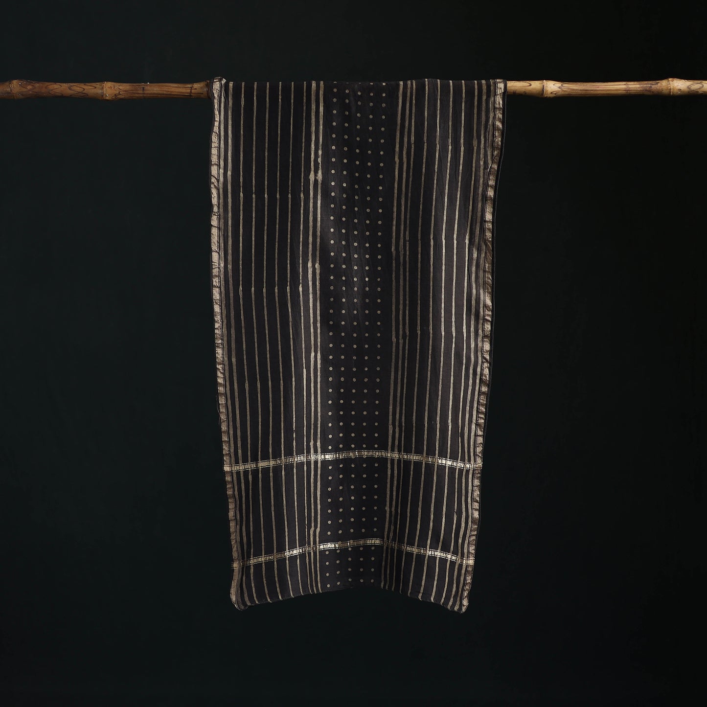 Akola Hand Block Print Chanderi Silk Handloom Stole 22