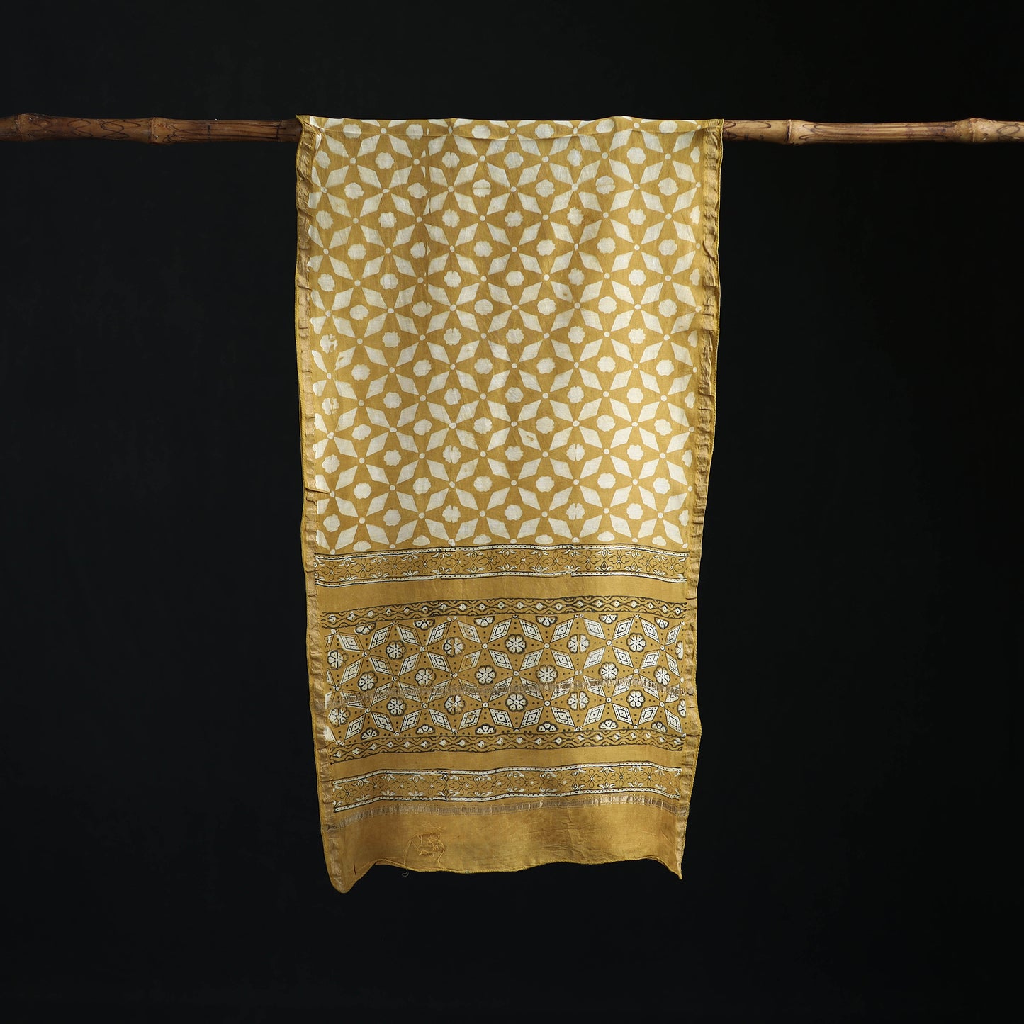 Akola Hand Block Print Chanderi Silk Handloom Stole 24