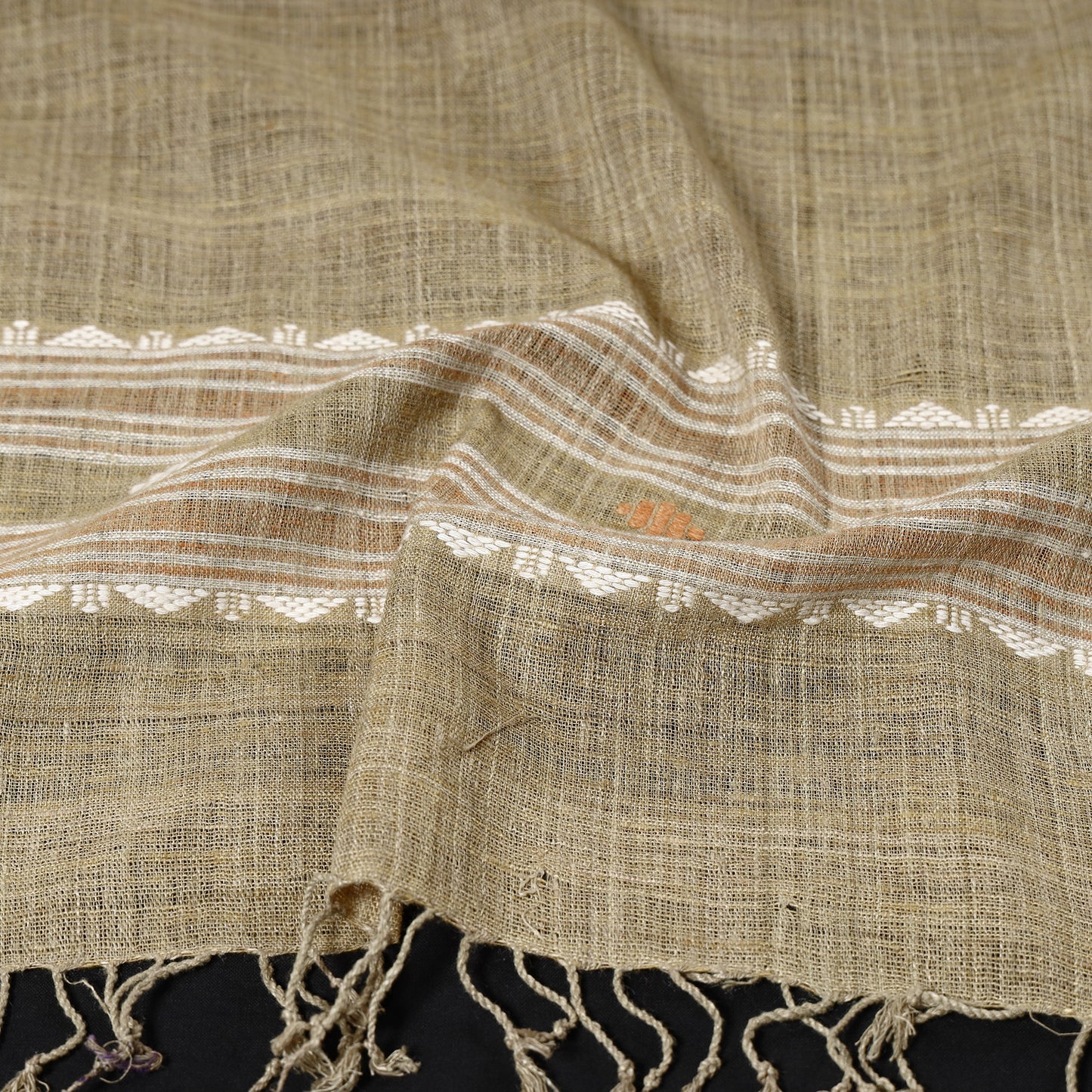 Brown - Traditional Handspun Handloom Eri Silk Natural Dyed Stole