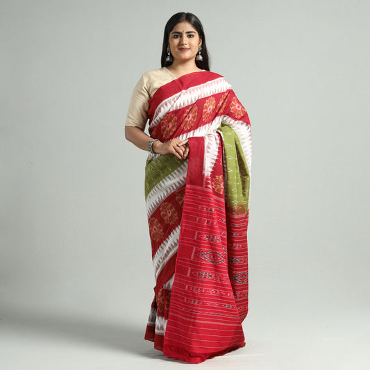 Multicolor - Sambalpuri Ikat Weave Handloom Cotton Saree 06