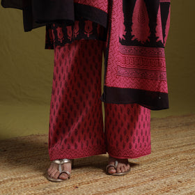 Natural Dyed Hand Block Bagh Print Cotton Suit Set with Dupatta for Women 20