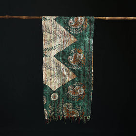 Bengal Kantha Handwork Patchwork Reversible Silk Stole 301