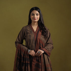 Natural Dyed Hand Block Bagh Print Cotton Suit Set with Dupatta for Women 08