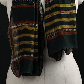 Akola Hand Block Print Chanderi Silk Handloom Stole 15