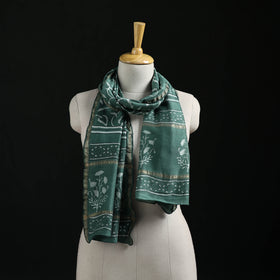 Akola Hand Block Print Chanderi Silk Handloom Stole 16