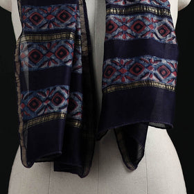 Akola Hand Block Print Chanderi Silk Handloom Stole 17