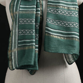 Akola Hand Block Print Chanderi Silk Handloom Stole 20