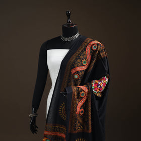 Kutch Hand Embroidered Mirror Work Printed Cotton Dupatta 03