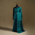 Green - Gamthi Hand Block Print Pure Mul Cotton Saree with Blouse Piece 42
