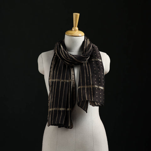 Akola Hand Block Print Chanderi Silk Handloom Stole 22