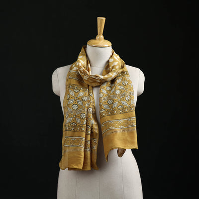 Akola Hand Block Print Chanderi Silk Handloom Stole 24