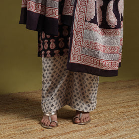 Natural Dyed Hand Block Bagh Print Cotton Suit Set with Dupatta for Women 09
