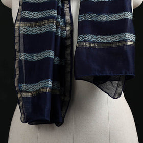 Akola Hand Block Print Chanderi Silk Handloom Stole 26