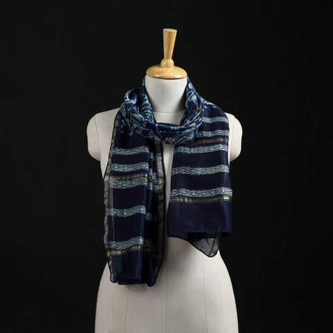 Akola Hand Block Print Chanderi Silk Handloom Stole 26