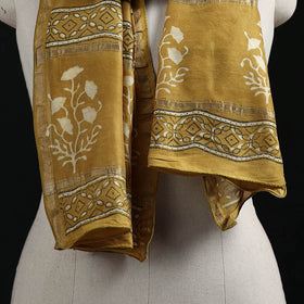 Akola Hand Block Print Chanderi Silk Handloom Stole 28