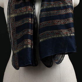 Akola Hand Block Print Chanderi Silk Handloom Stole 30