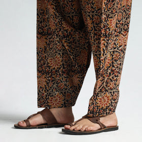 Black - Kalamkari Block Printed Cotton Elasticated Salwar 23