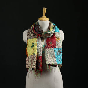 Bengal Kantha Handwork Patchwork Reversible Silk Stole 301