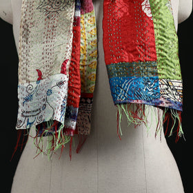 Bengal Kantha Handwork Patchwork Reversible Silk Stole 290