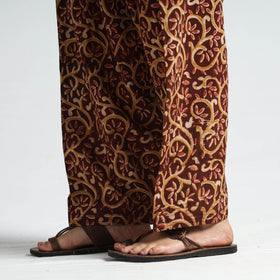 Brown - Kalamkari Block Printed Cotton Elasticated Salwar 22