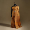 Yellow - Gamthi Hand Block Print Pure Mul Cotton Saree with Blouse Piece 46