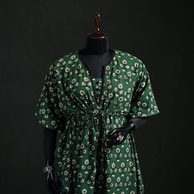 Akola Hand Block Print Natural Dyed Cotton Kaftan (Long) 01