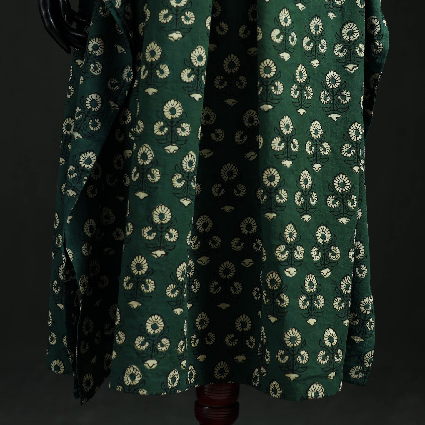 Akola Hand Block Print Natural Dyed Cotton Kaftan (Long) 01