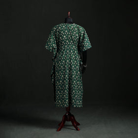 Akola Hand Block Print Natural Dyed Cotton Kaftan (Long) 01