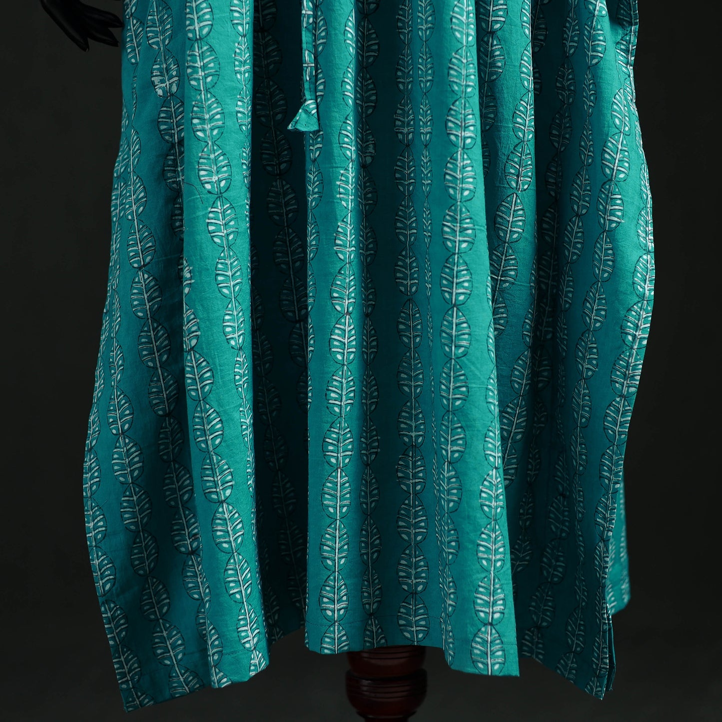 Akola Hand Block Print Natural Dyed Cotton Kaftan (Long) 02