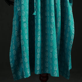 Akola Hand Block Print Natural Dyed Cotton Kaftan (Long) 02