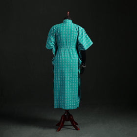 Akola Hand Block Print Natural Dyed Cotton Kaftan (Long) 02