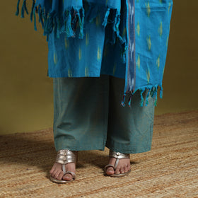 Pochampally Ikat Cotton Suit Set with Dupatta for women 12