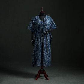 Akola Hand Block Print Natural Dyed Cotton Kaftan (Long) 03