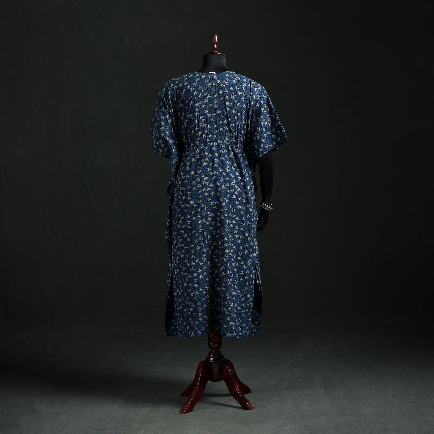 Akola Hand Block Print Natural Dyed Cotton Kaftan (Long) 03