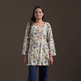 Sanganeri Floral Print Cotton Short Kurta for Women 10
