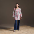 Sanganeri Floral Print Cotton Short Kurta for Women 14