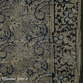 Pedana Hand Block Print Natural Dyed Cotton Kalamkari Saree 14