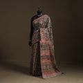 Pedana Hand Block Print Natural Dyed Cotton Kalamkari Saree 15