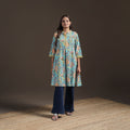 Sanganeri Floral Print Cotton A-Line Kurta for Women 03