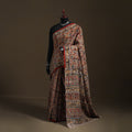 Pedana Hand Block Print Natural Dyed Cotton Kalamkari Saree 16