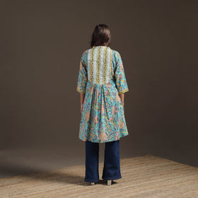 Sanganeri Floral Print Cotton A-Line Kurta for Women 03